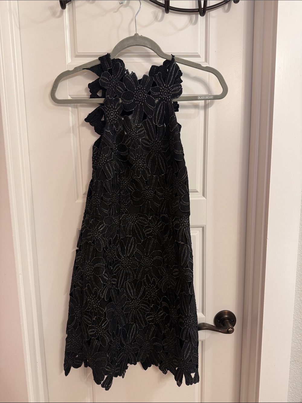 Free people black floral dress XS